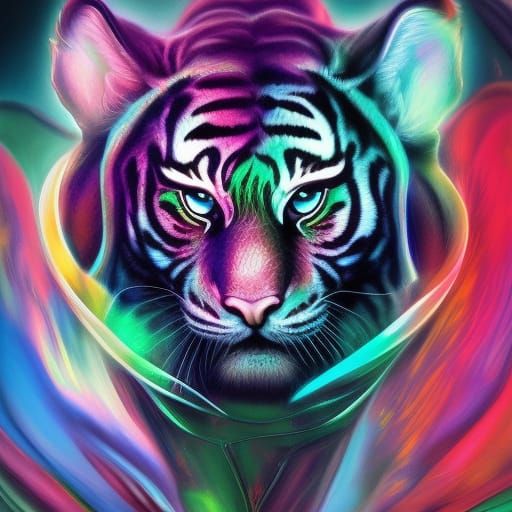 Glowing Tiger - AI Generated Artwork - NightCafe Creator