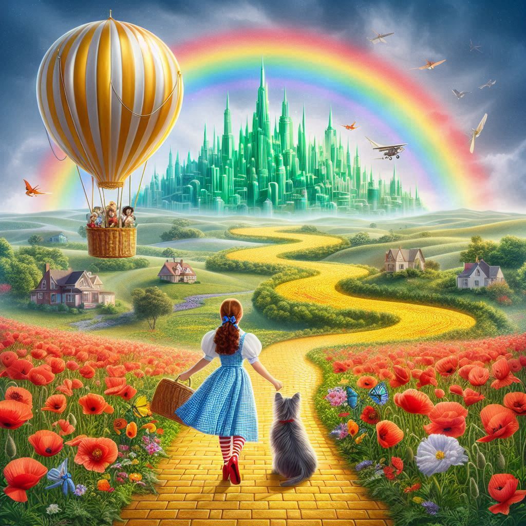 Dorothy & Toto are Off to See the Wizard in Emerald City. Ti...