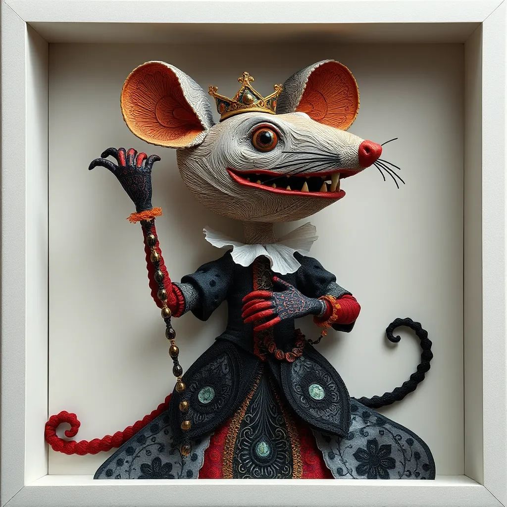 Queen rat puppet.