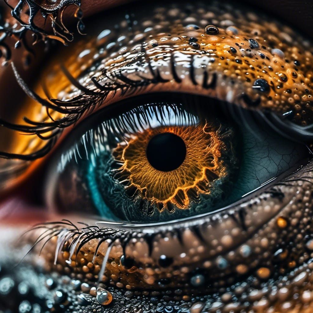 Extreme close-up of an extreme eye, reflecting a galaxy, intricate details, HDR, beautifully shot, realistic, sharp focus, 64 megapixels, pe...