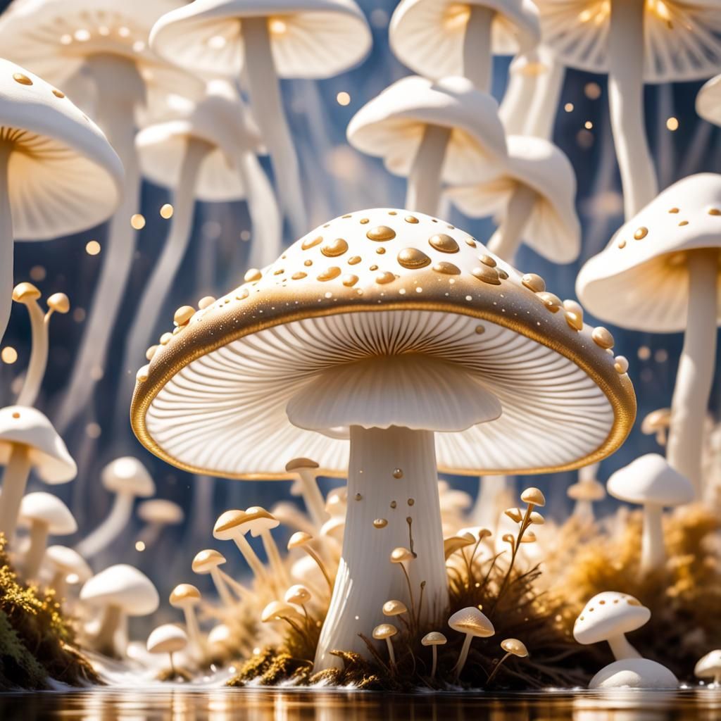 A Golden Mushroom  by @Apple