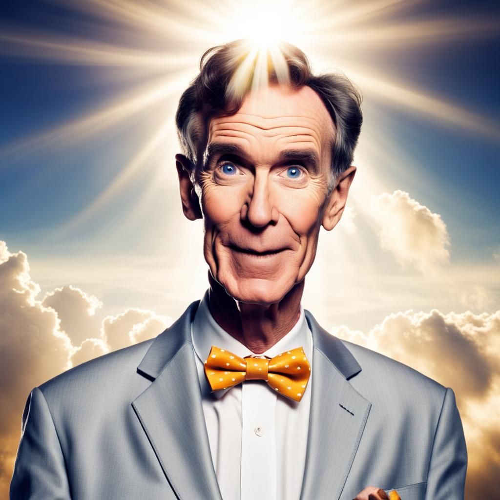 Bill Nye the science guy in heaven AI Generated Artwork NightCafe