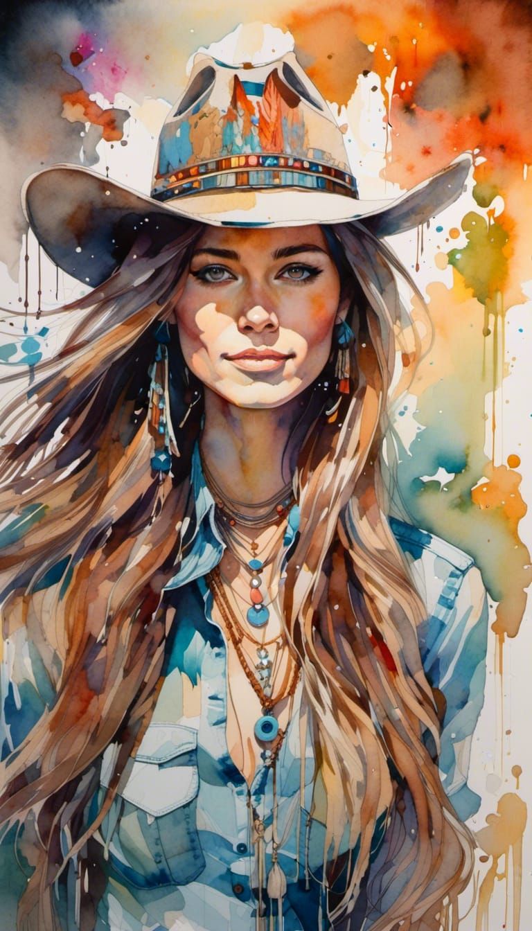 Cowgirl - AI Generated Artwork - NightCafe Creator