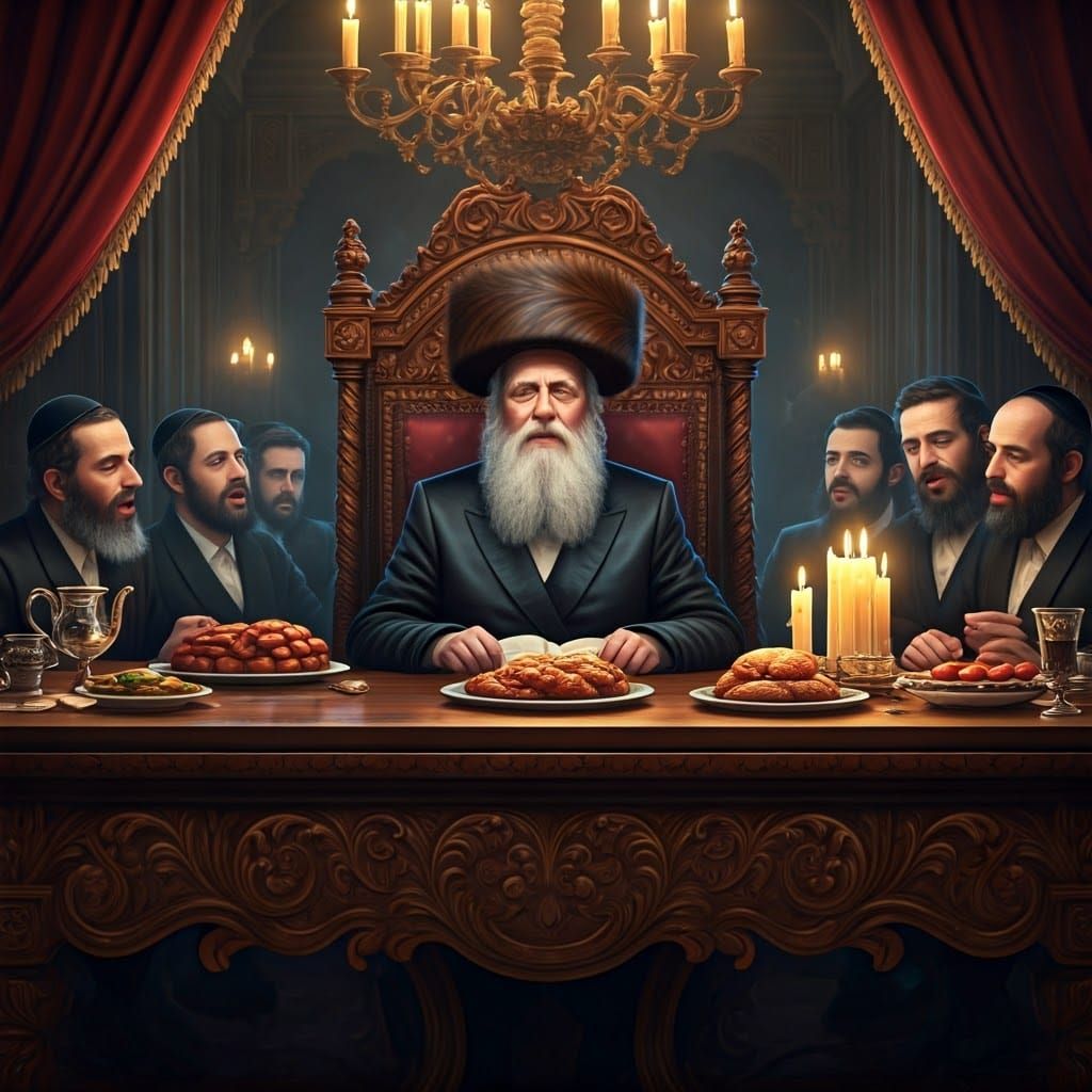 Regal Hasidic Elder Sings Shabbat Songs in Opulent Baroque S...