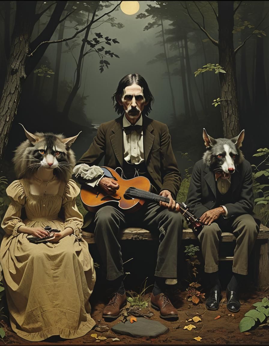 Hyperrealistic Wild Rascals Photograph in Dreamy Style