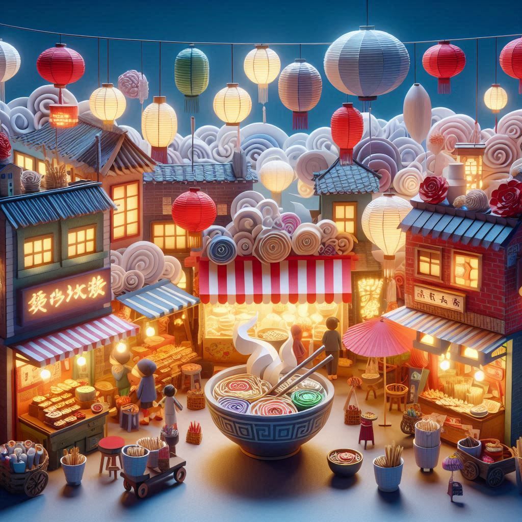 "Papertown Market": Where paper tastes come alive.