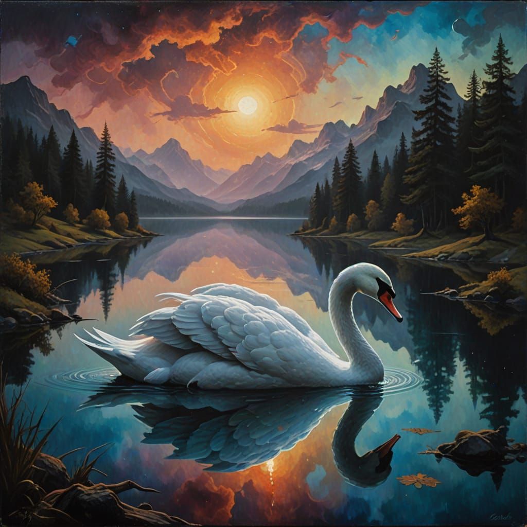 Swan Lake.  by @KiwiJellyBean