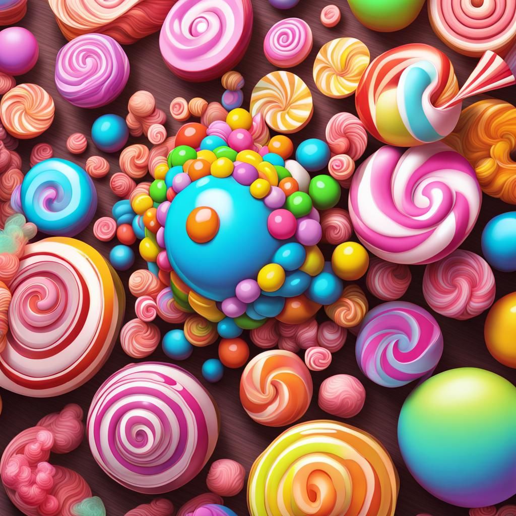 FRACTAL  MATHS Candy art style! Whimsical playful colorful! ...