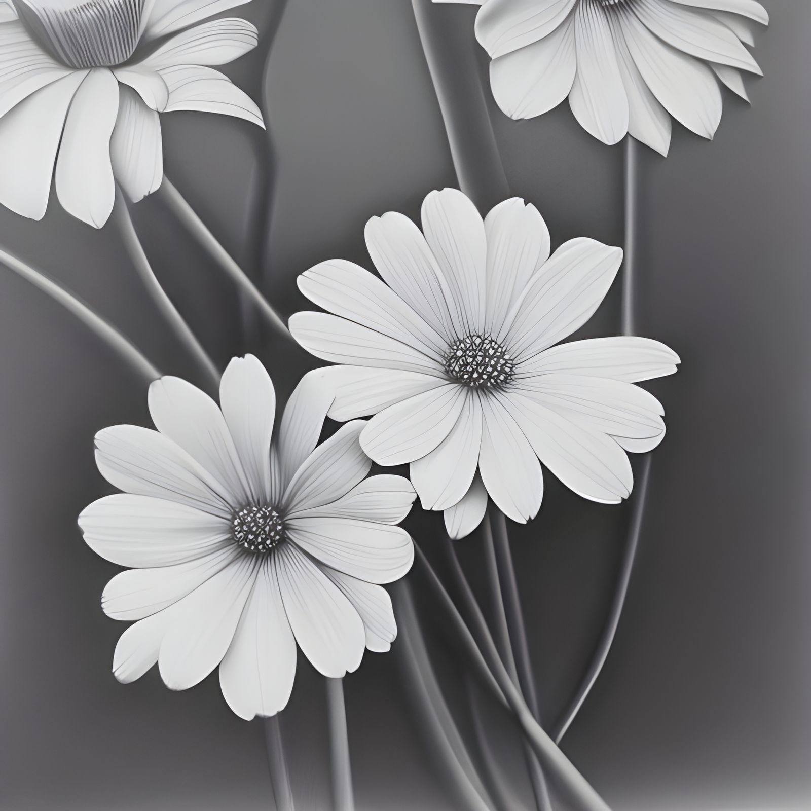 white flowers - AI Generated Artwork - NightCafe Creator