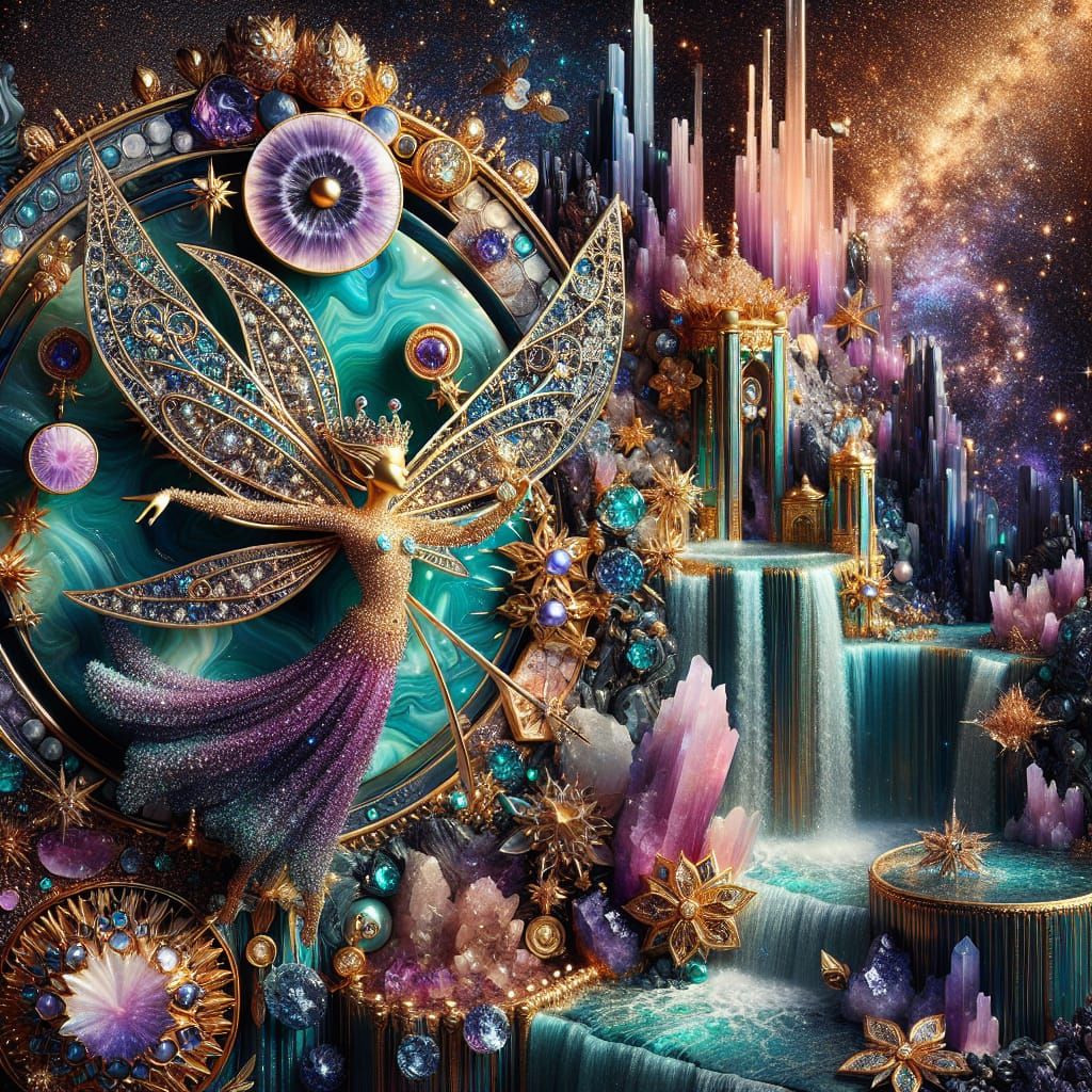 Bejeweled Galactic Waterfalls Animated