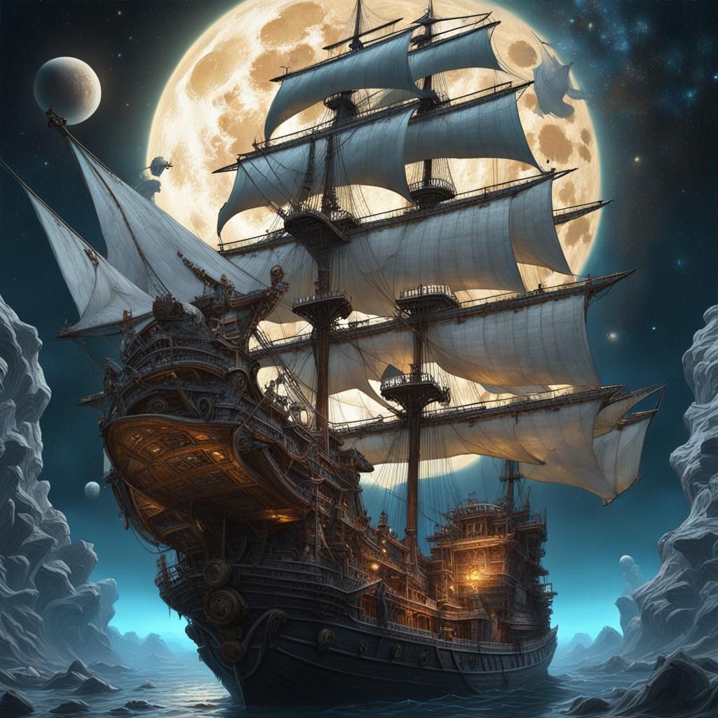 A Gothic Alien Pirate Ship