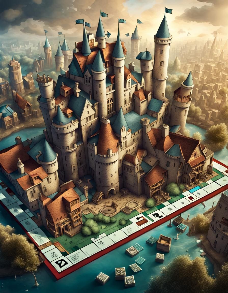 Medieval Monopoly world - AI Generated Artwork - NightCafe Creator