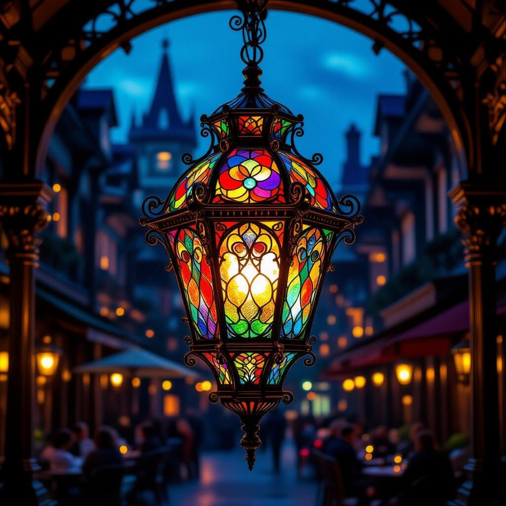 Multicolored lantern.  by @Max Strandberg