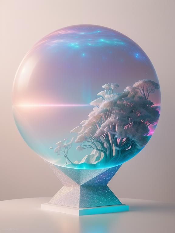 Abstract Irregular Shapes on White in Glassmorphism Style