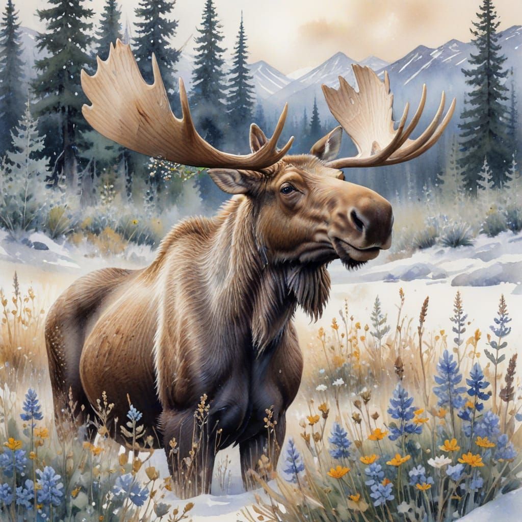  a moose...  by @Tammi