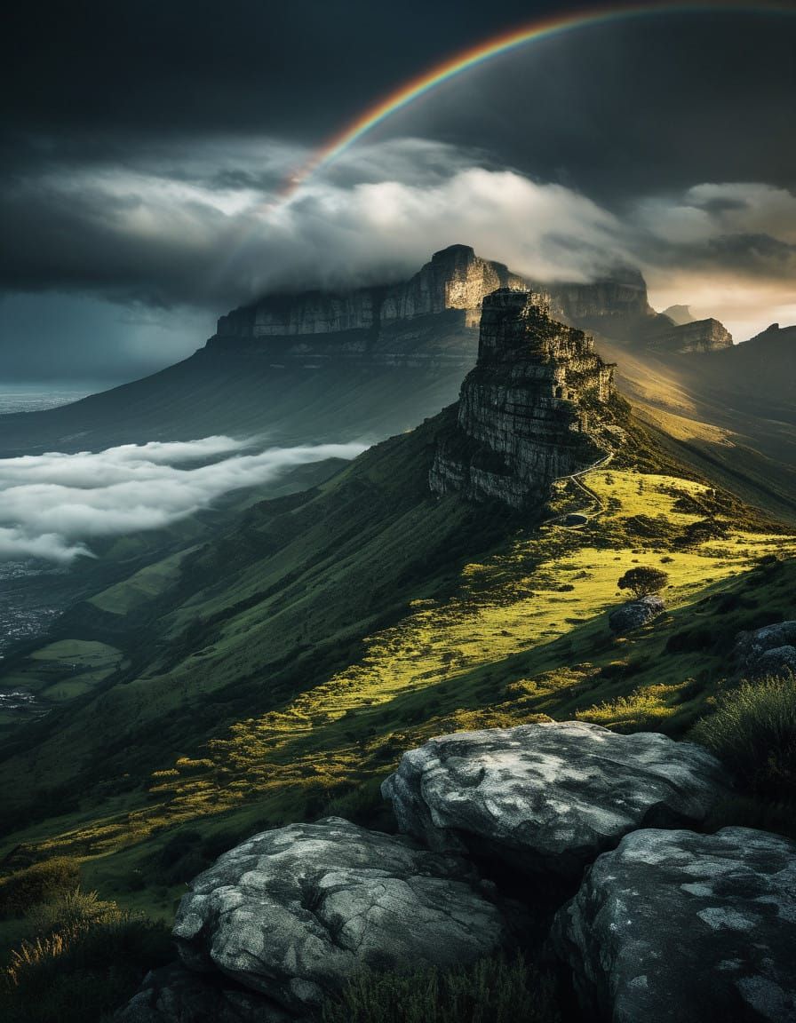 Table Mountain in Cape Town  by @Angie82