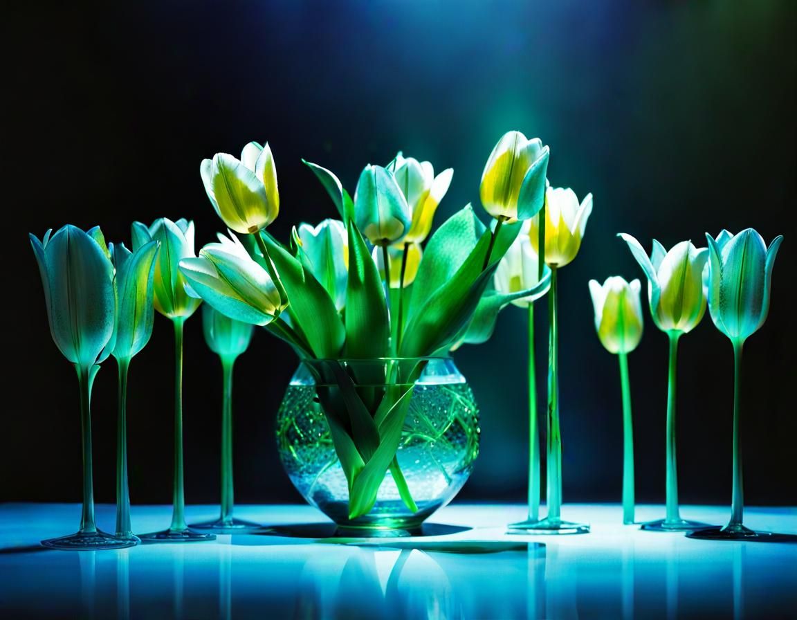 tulips in green and lime