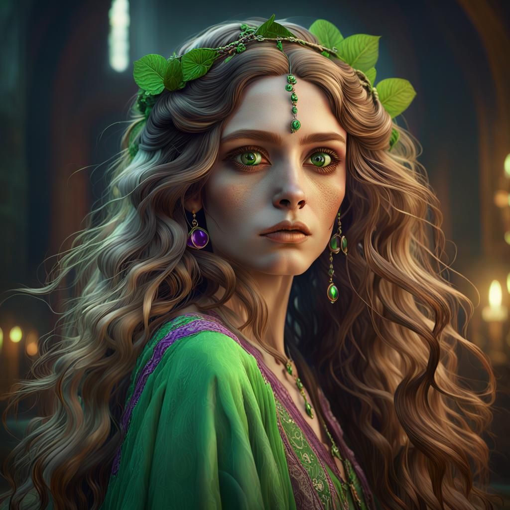 mysterious green eyes