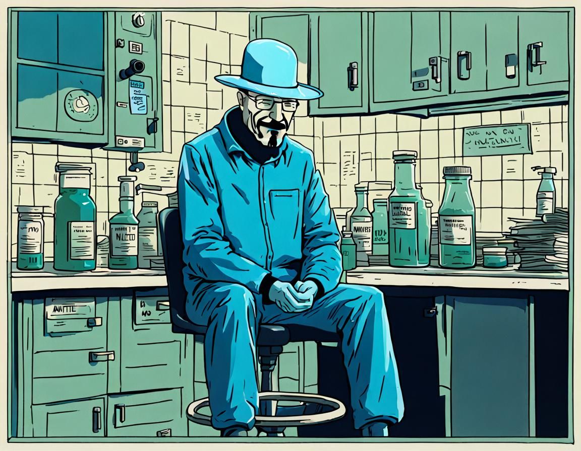Anonymous Ray learning from Walter White making blue stuff
