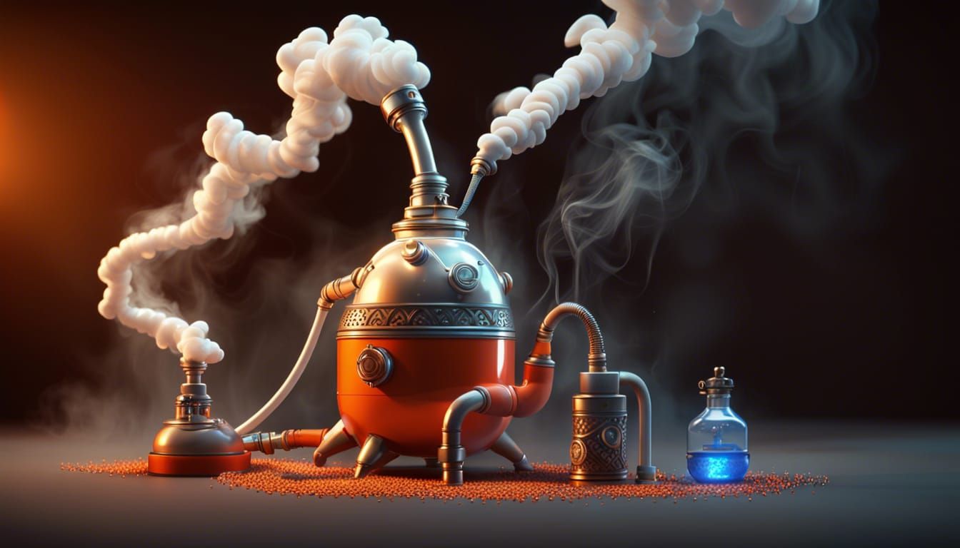 An animated vacuum cleaner smoking shisha!!!
smoke, inhaling...