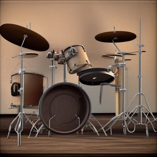 drum set with mushrooms