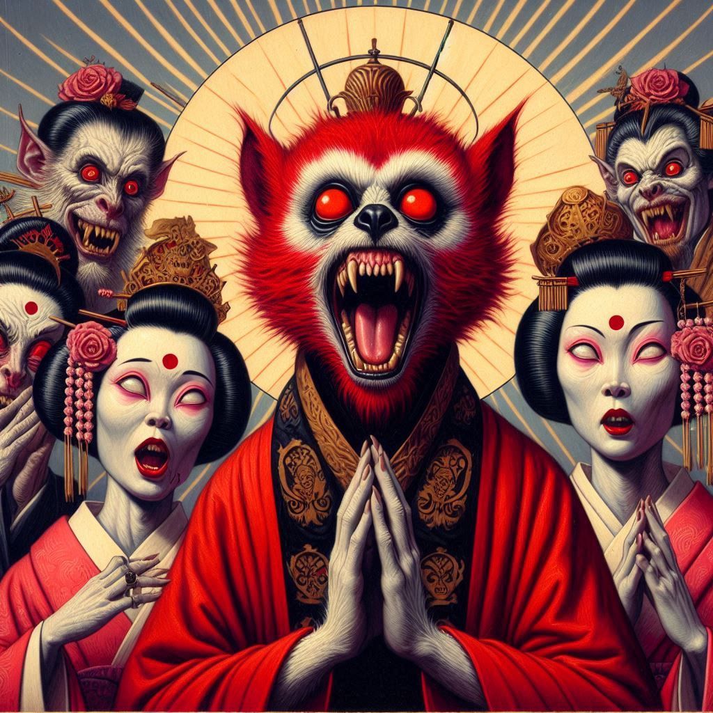Sinister Howling Red Lemur and the Zombie Geisha Chorus