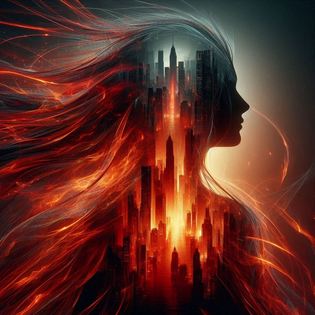 Scarlet Witch in city