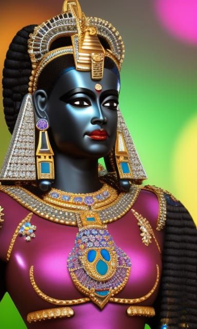 Goddess Osiris with all her jewels in all her glamor floatin...