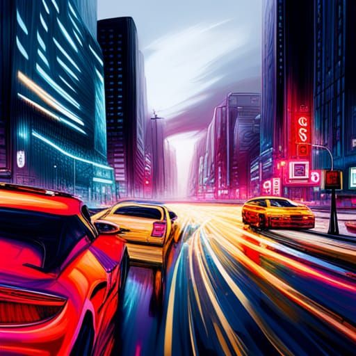 Flashing Lights AI Generated Artwork NightCafe Creator