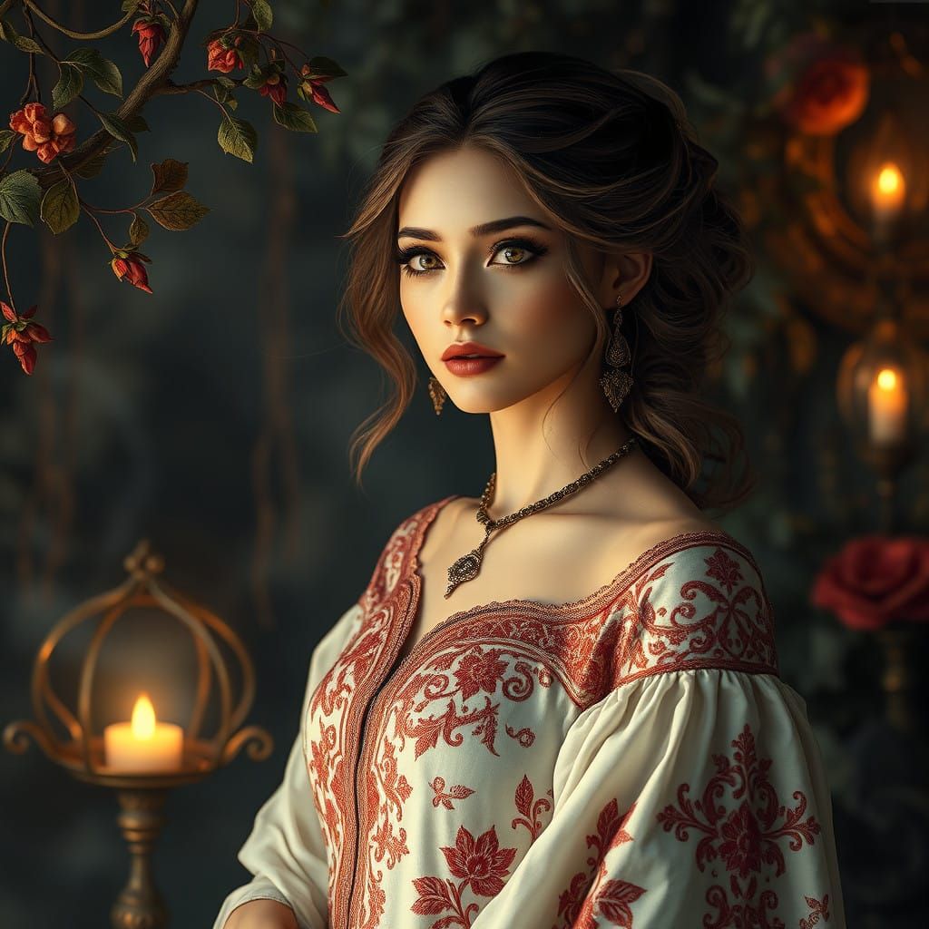 Ethereal Fantasy Maiden Lost in Whimsical Dreamscape