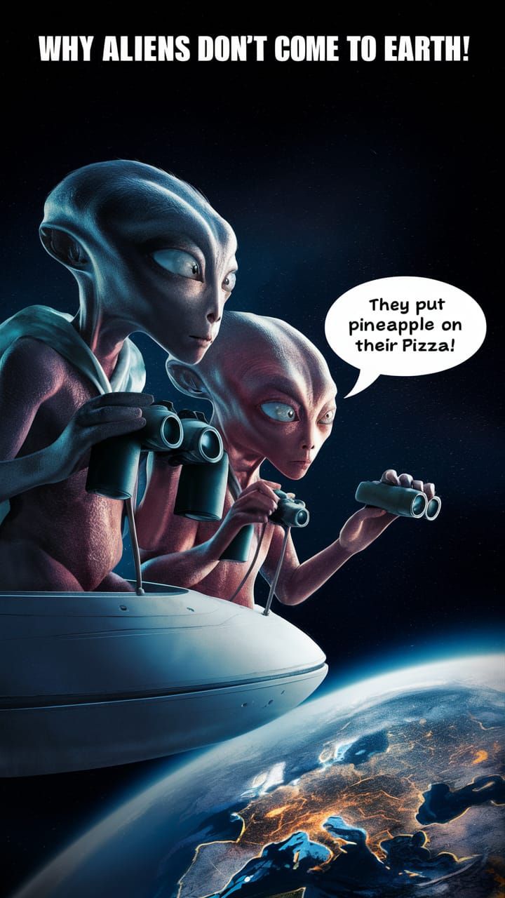 Aliens looking at planet earth from space, one alien says to...