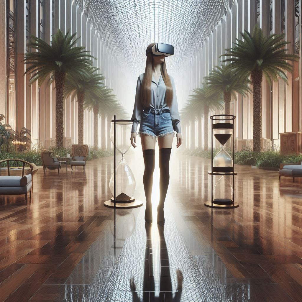 Standing with hourglass