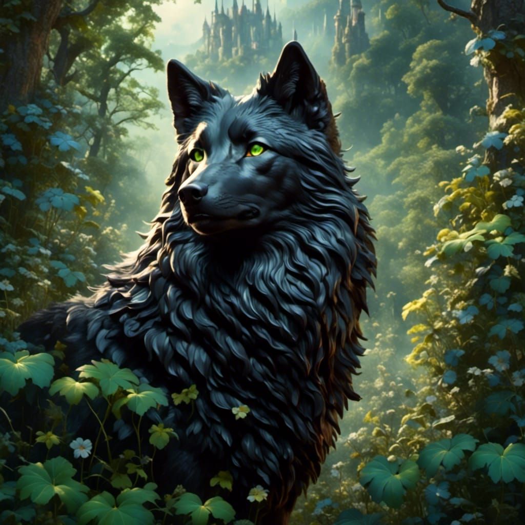 black wolf