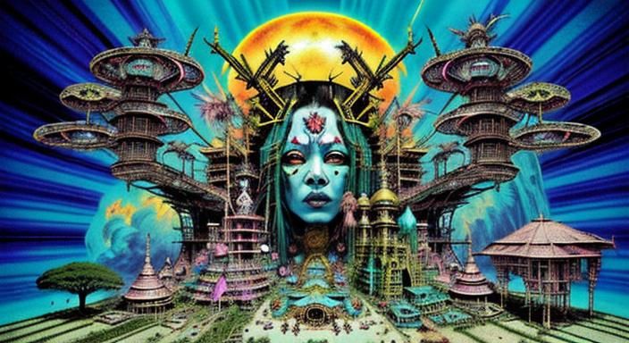 (Paradise City:1.3) epic cosmic cityscap masterpiece/fantast...