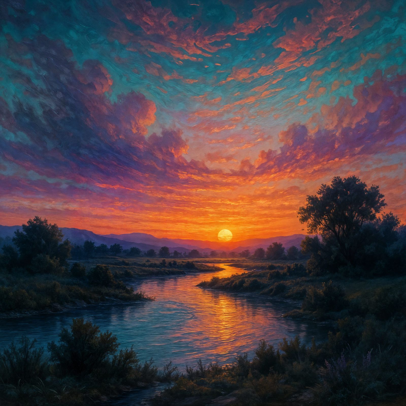 River Valley Sunset  by @Mormookiee