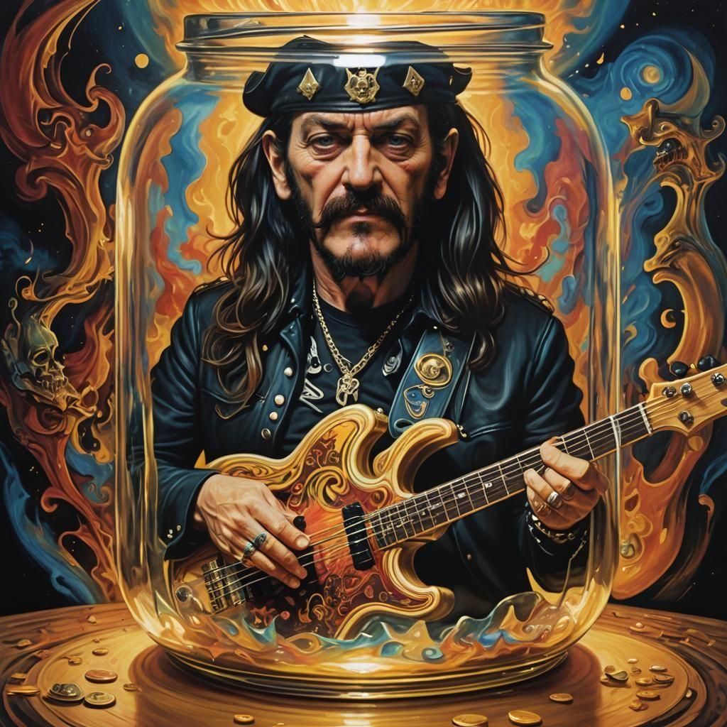 Jar with Lemmy from "Motorhead" inside.