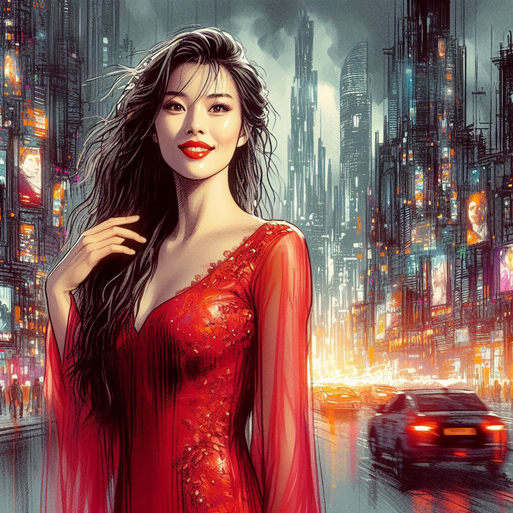 Shu Qi by Bill Sienkiewicz and Vince Low