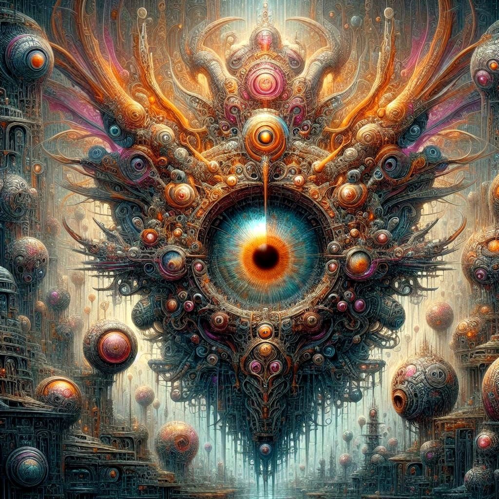 Paradox Catalyst maximalist Dreamcore Transcendance Hybrid Gods, Druillet, Siudmak, Cyberpunk.