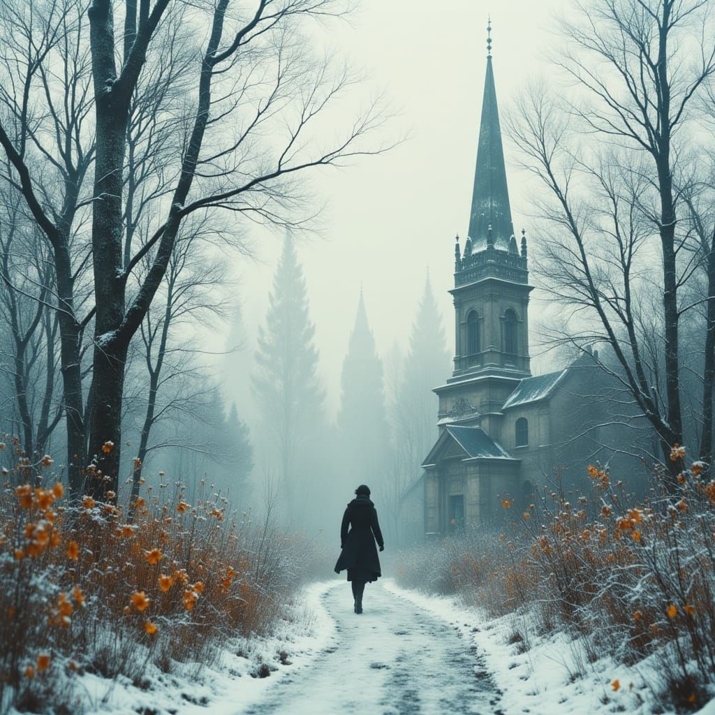 Frozen Wasteland with Biomechanical Decay in Dark Concept Ar...