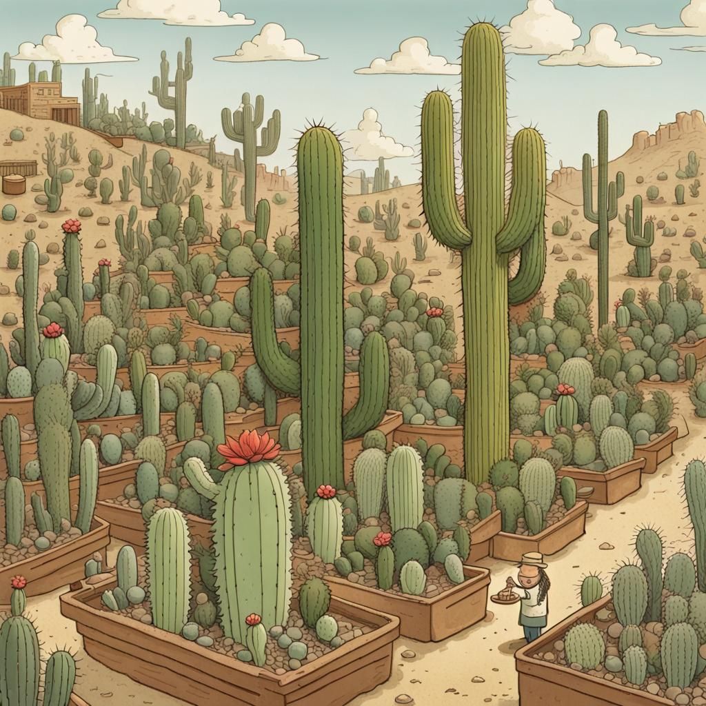 His get rich quick scheme was to grow a cactus farm.