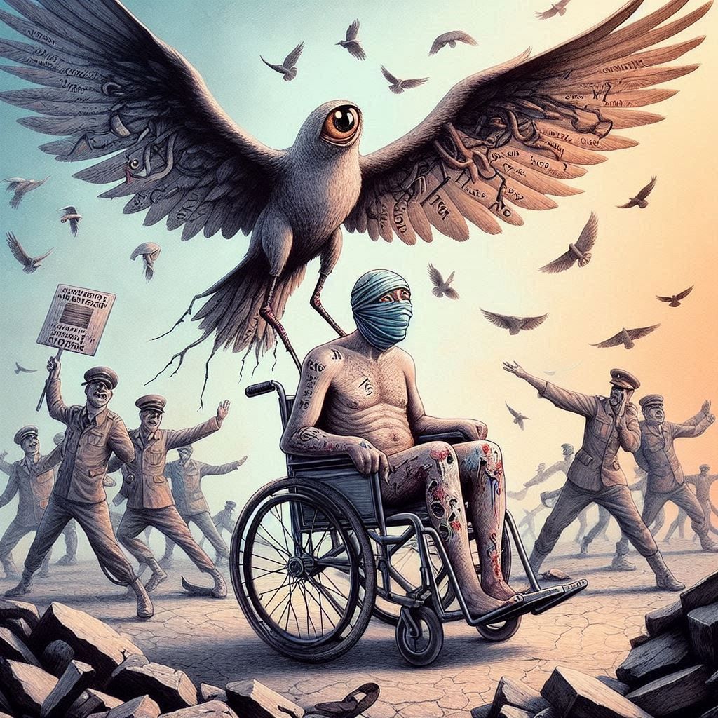 Crippled but free, I was blind all the time, I was learning to see