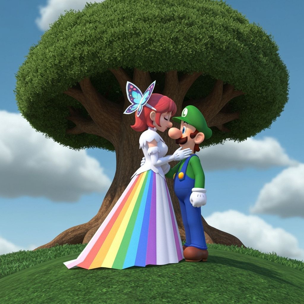 Real award winning photography style Ultrarealistic photograph of a live action movie style 2007 Nintendo Wii game Super Paper Mario, Lady T...