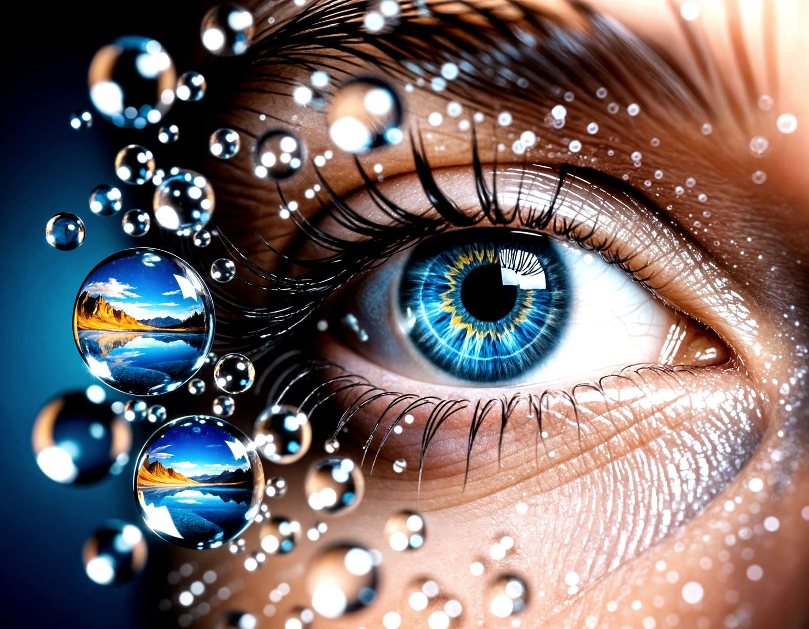 Worlds Within the Sapphire Gaze  by @Runarguten