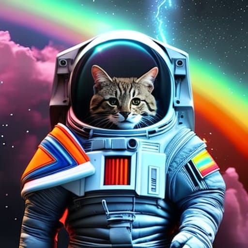 Cute space cat - AI Generated Artwork - NightCafe Creator