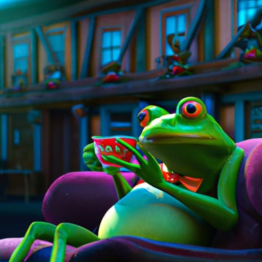 Kermit Sipping Tea  by @LaughingShark