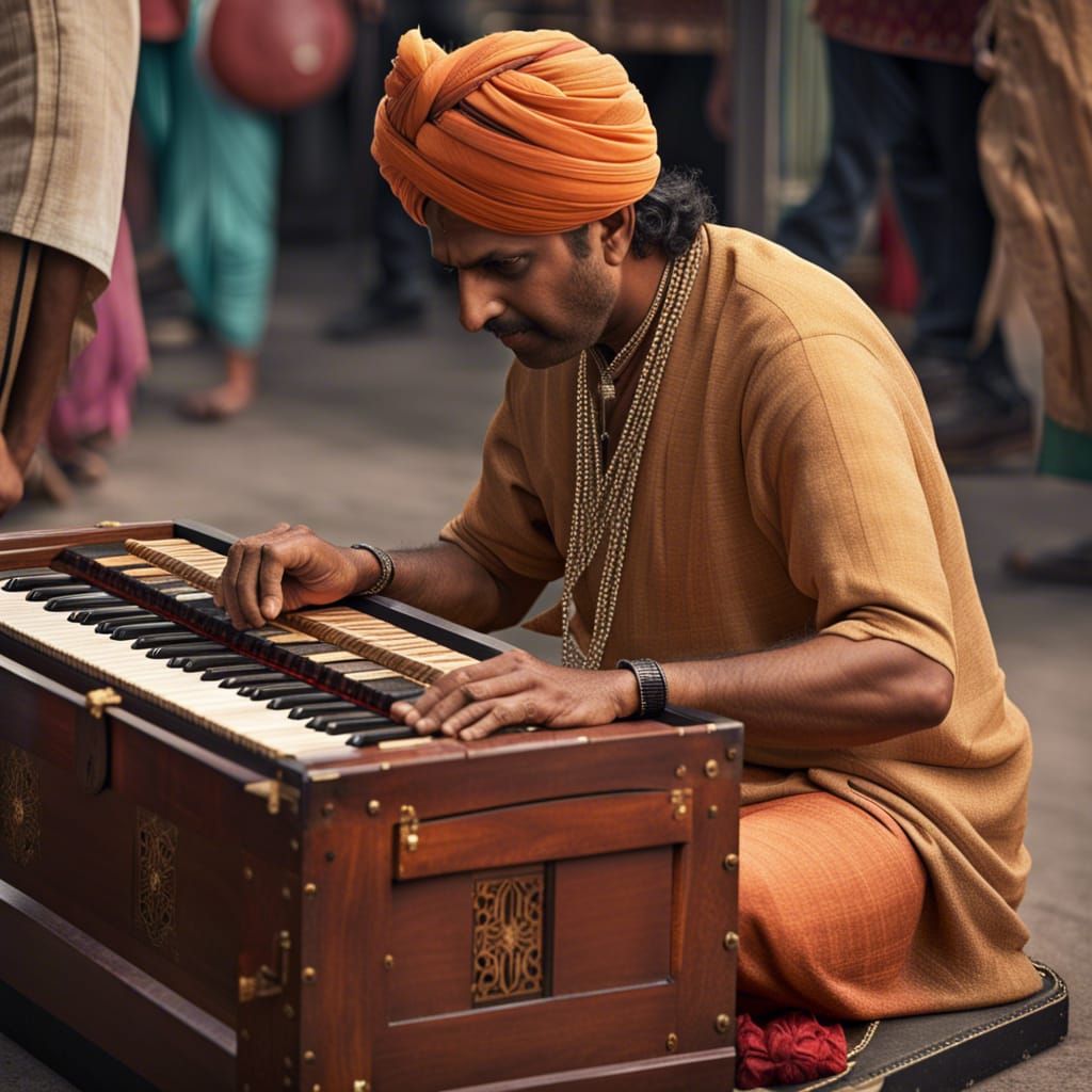 cultural asset Indian harmonium AI Generated Artwork NightCafe Creator