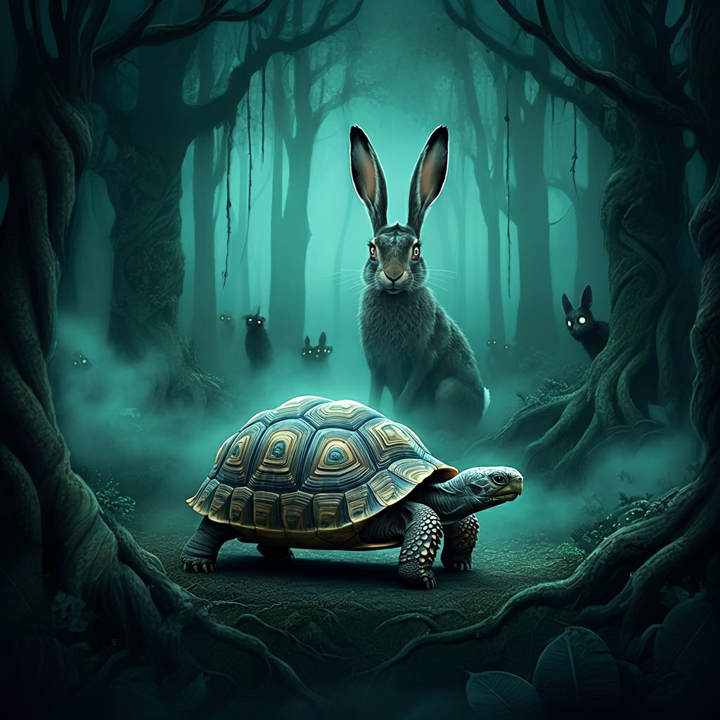🐢 🐇 🌑 Jean de la Fontaine’s fable "The Tortoise and the H...