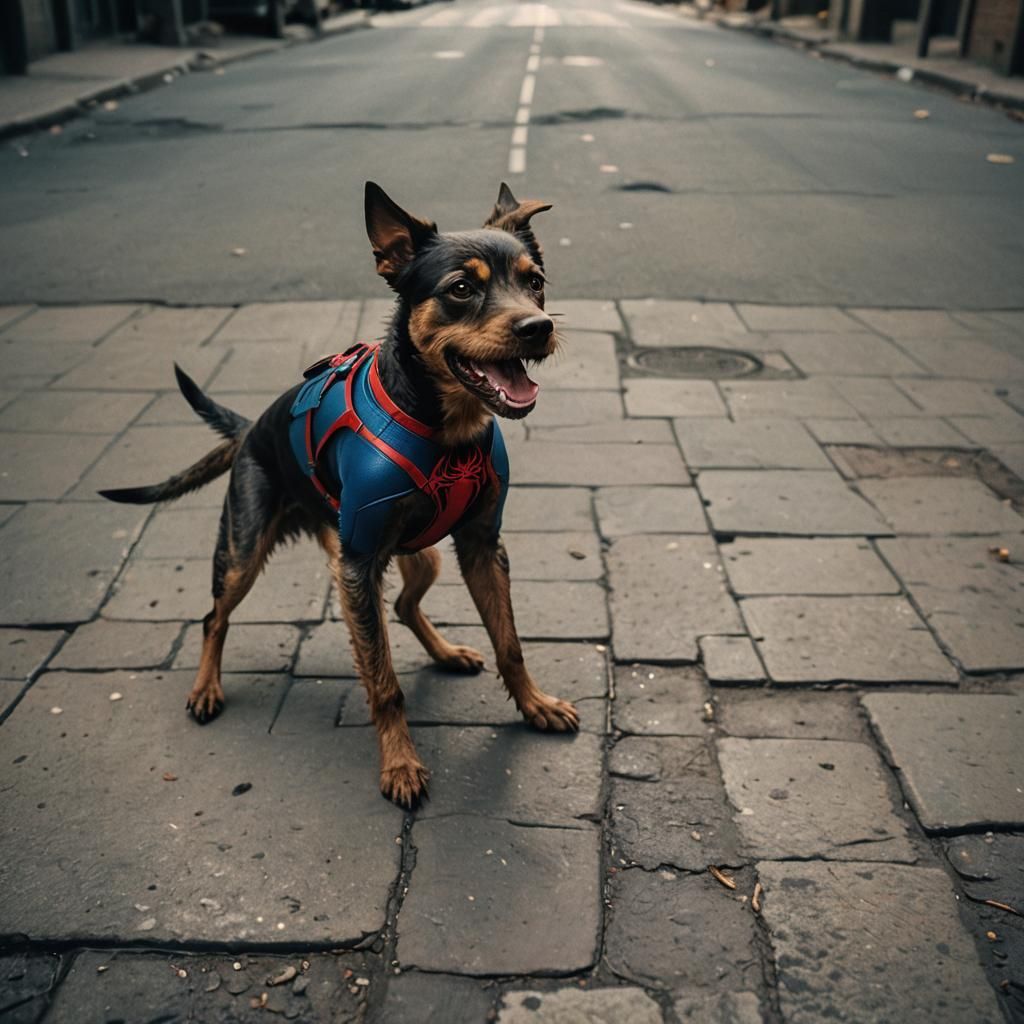 dog as spiderman