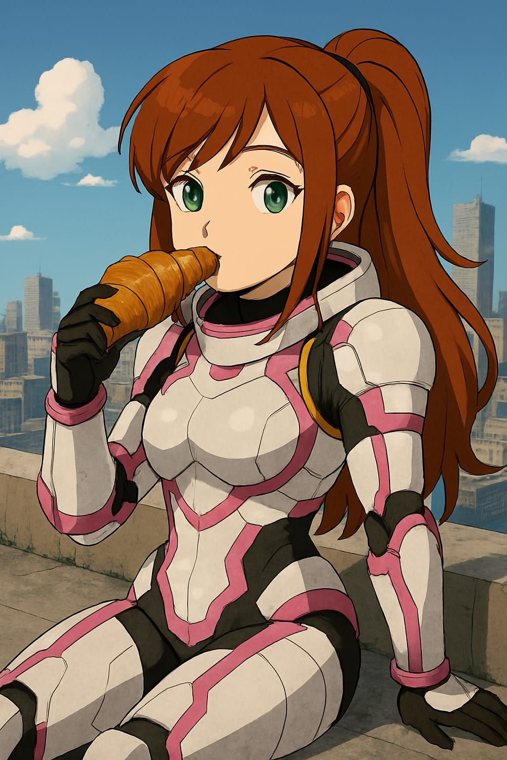 Diane Veyne "Rooftop Snack Break"