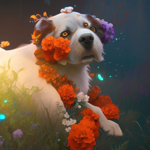 flower dog